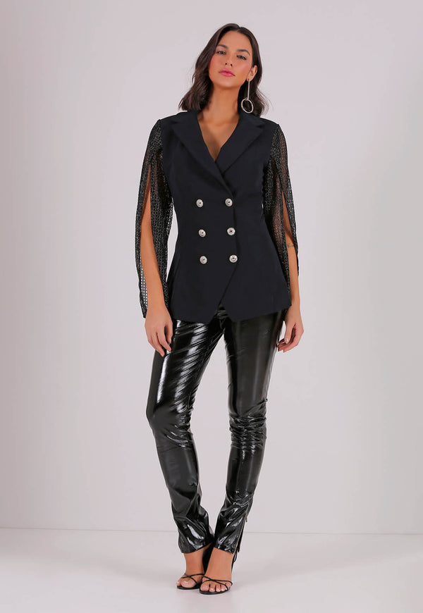 Blazer com Fenda Na Manga LI018033 💫